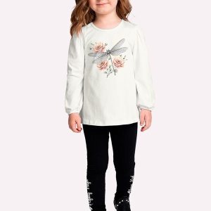 Conjunto Infantil Menina Estampa Off White