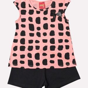 Conjunto Infantil Menina Estampado Rosa