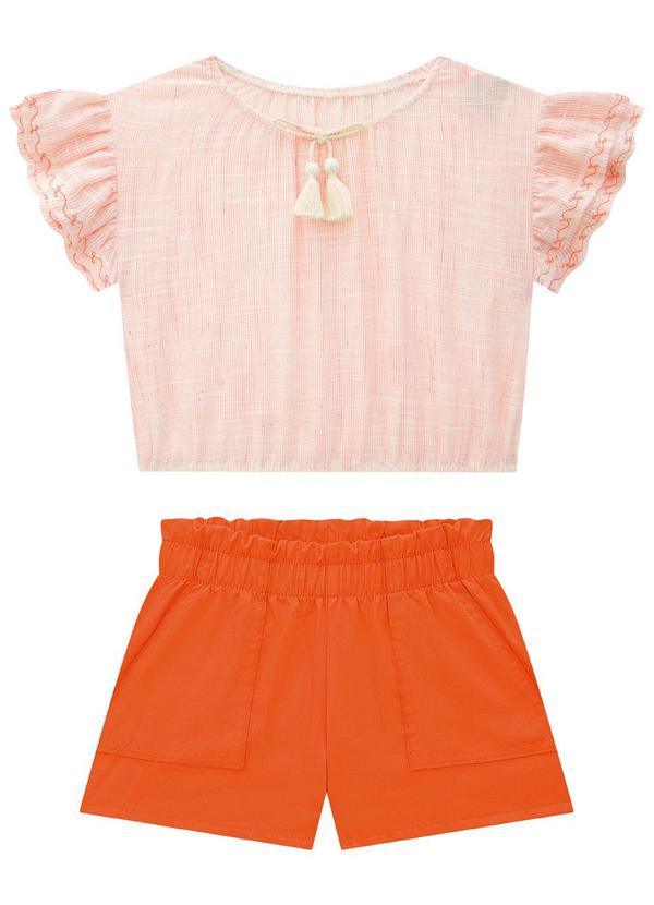 Conjunto Infantil Menina Laranja