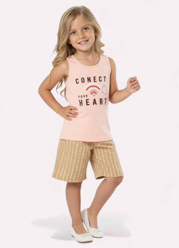 Conjunto Infantil Menina Lettering Laranja