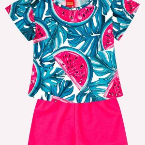 Conjunto Infantil Menina Melancia Rosa