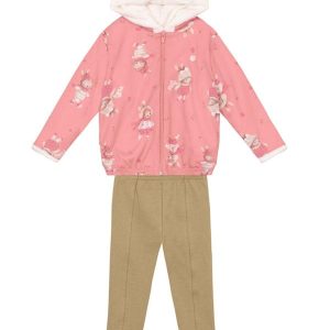 Conjunto Infantil Menina Peluciado Rosa