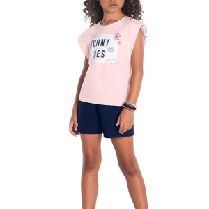 Conjunto Infantil Menina Sunny Vibes Rosa