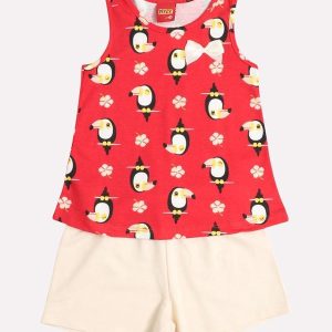 Conjunto Infantil Menina Tucano Vermelho
