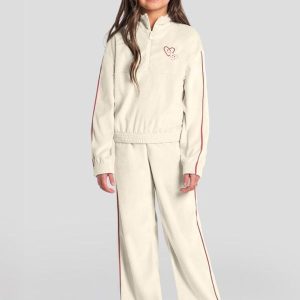 Conjunto Infantil Menina com Coração Natural