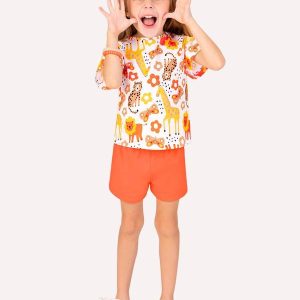 Conjunto Infantil Menina com Ponto Concha Branco