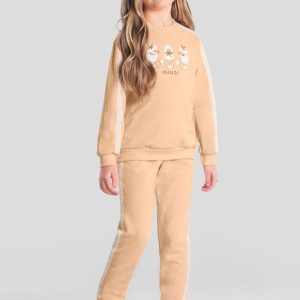 Conjunto Infantil Menina de Cachorrinhos Laranja