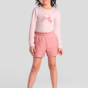 Conjunto Infantil Menina de Laço Rosa