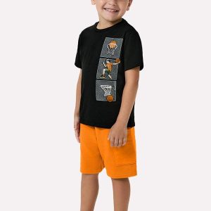 Conjunto Infantil Menino Basquete Preto