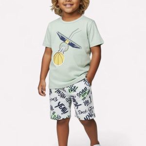 Conjunto Infantil Menino Basquete Verde