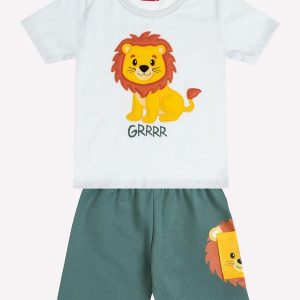 Conjunto Infantil Menino Bordado Branco