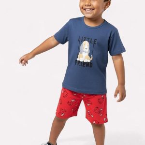 Conjunto Infantil Menino Cachorrinho Azul