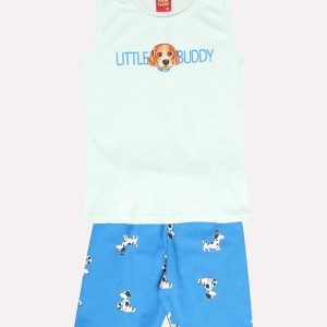 Conjunto Infantil Menino Cachorrinho Verde