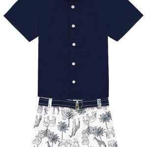 Conjunto Infantil Menino Estampa Azul