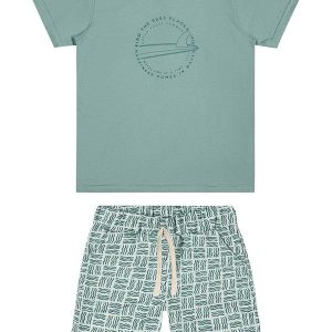 Conjunto Infantil Menino Estampa Puff Surf Verde