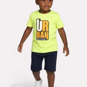 Conjunto Infantil Menino Lettering Amarelo