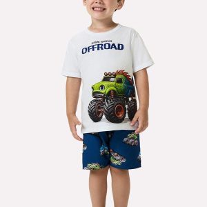 Conjunto Infantil Menino Lettering Branco