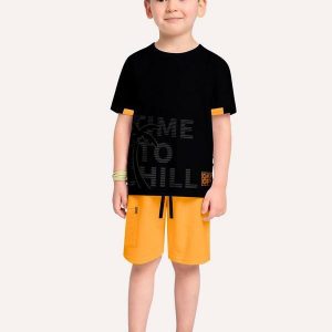 Conjunto Infantil Menino Lettering Preto
