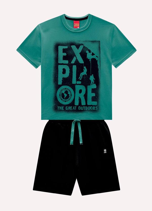 Conjunto Infantil Menino Lettering Verde