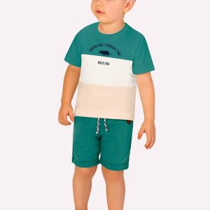 Conjunto Infantil Menino Lettering Verde