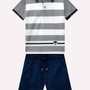 Conjunto Infantil Menino Listrada Branco