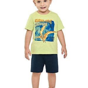 Conjunto Infantil Menino Meia Malha Verde
