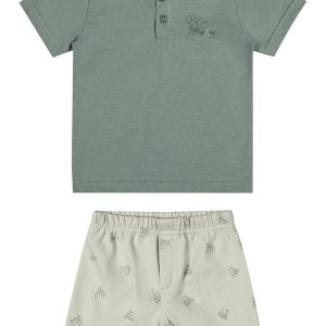 Conjunto Infantil Menino Polo Lagosta Verde