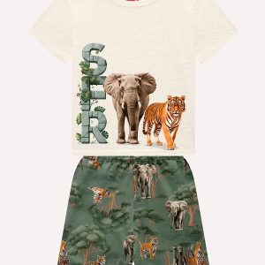 Conjunto Infantil Menino Selva Cinza