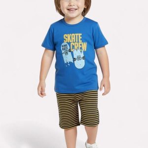 Conjunto Infantil Menino Skate Azul
