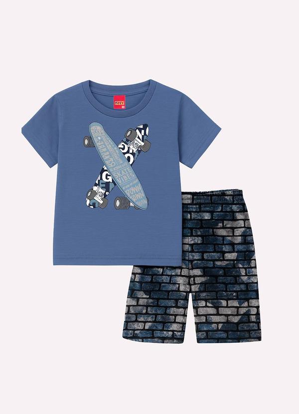 Conjunto Infantil Menino Skate Azul