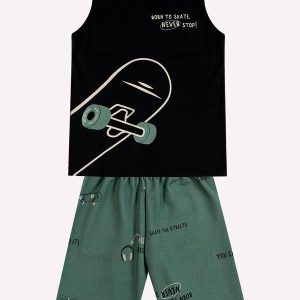 Conjunto Infantil Menino Skate Preto