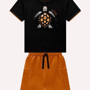 Conjunto Infantil Menino Tartaruga Preto