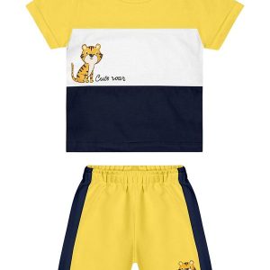Conjunto Infantil Menino Tigre Amarelo