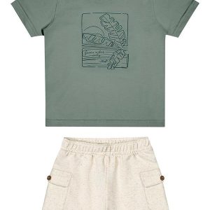 Conjunto Infantil Menino Tropical Puff Verde