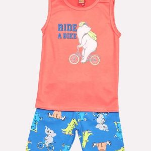 Conjunto Infantil Menino Ursinho Laranja