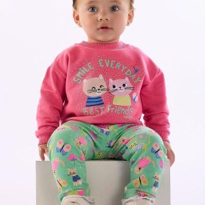 Conjunto Inverno Blusão Legging Rosa