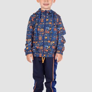 Conjunto Jaqueta Tactel e Calça Moletom Azul