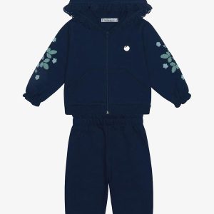 Conjunto Jaqueta com Capuz e Calca Azul