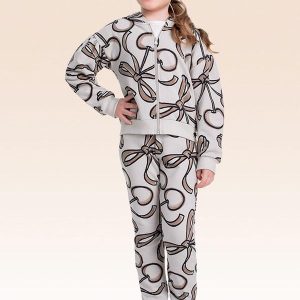 Conjunto Jaqueta com Capuz e Calça Bege