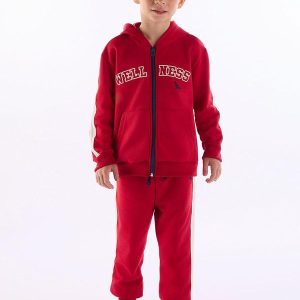Conjunto Jaqueta e Calça Moletom Vermelho