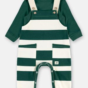 Conjunto Jardineira Body Suedine Verde
