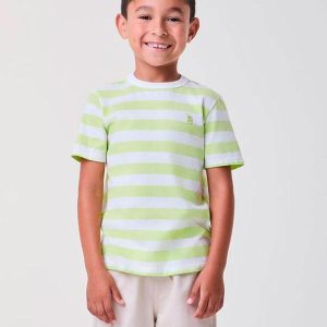 Conjunto Listrado Verde Lima com Bege Verde