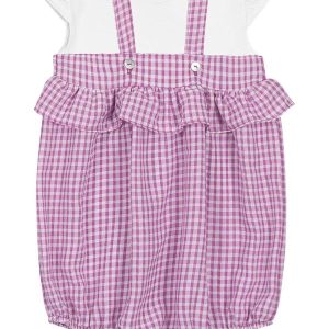 Conjunto Macaquinho com Blusa Roxo