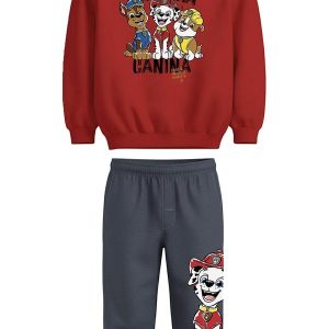 Conjunto Marshall® em Moletom Flanelado Vermelho
