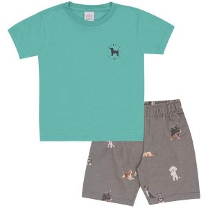 Conjunto Meia Malha Verde