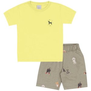 Conjunto Meia Malha Verde