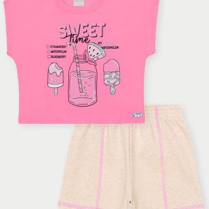 Conjunto Menina Sweet Rosa