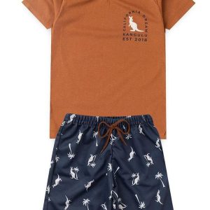 Conjunto Menino Califórnia Dream Kangulu Marrom