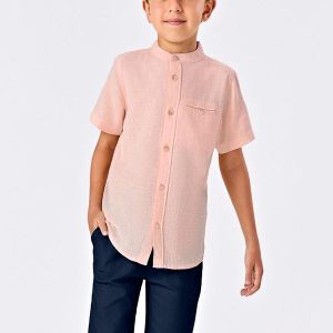 Conjunto Menino Camisa com Bermuda Rosa