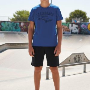Conjunto Menino Camiseta e Bermuda Azul